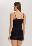 Woolen Lace Lace Trim Wool And Silk Camisole | Black 70827-019