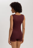 Woolen Lace Lace Trim Wool And Silk Tank Top | Vivid Brown 70828-2421