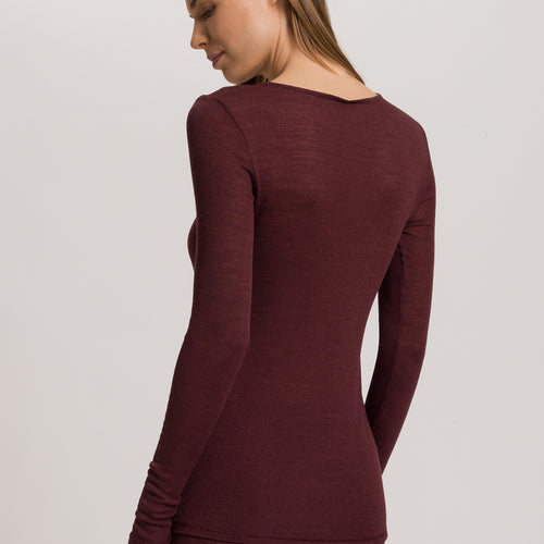 Woolen Lace Lace Trim Wool And Silk Top | Vivid Brown 70830-2421