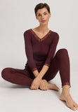 Woolen Lace Lace Trim Wool And Silk Top | Vivid Brown 70831-2421