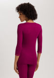 Woolen Lace Lace Trim Wool And Silk Top | Pink Tourmaline 70831-2473
