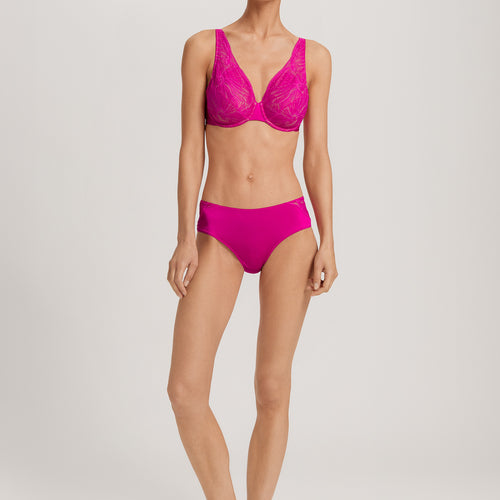 Lilith Lace Trim Hi-Cut Briefs | Very Berry 70841-1370