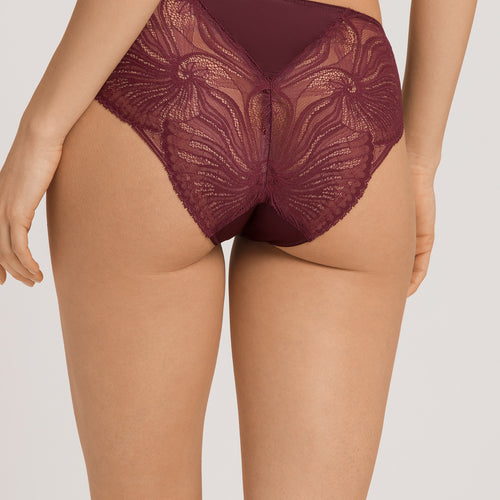 Lilith Lace Trim Hi-Cut Briefs | Vivid Brown 70841-2421