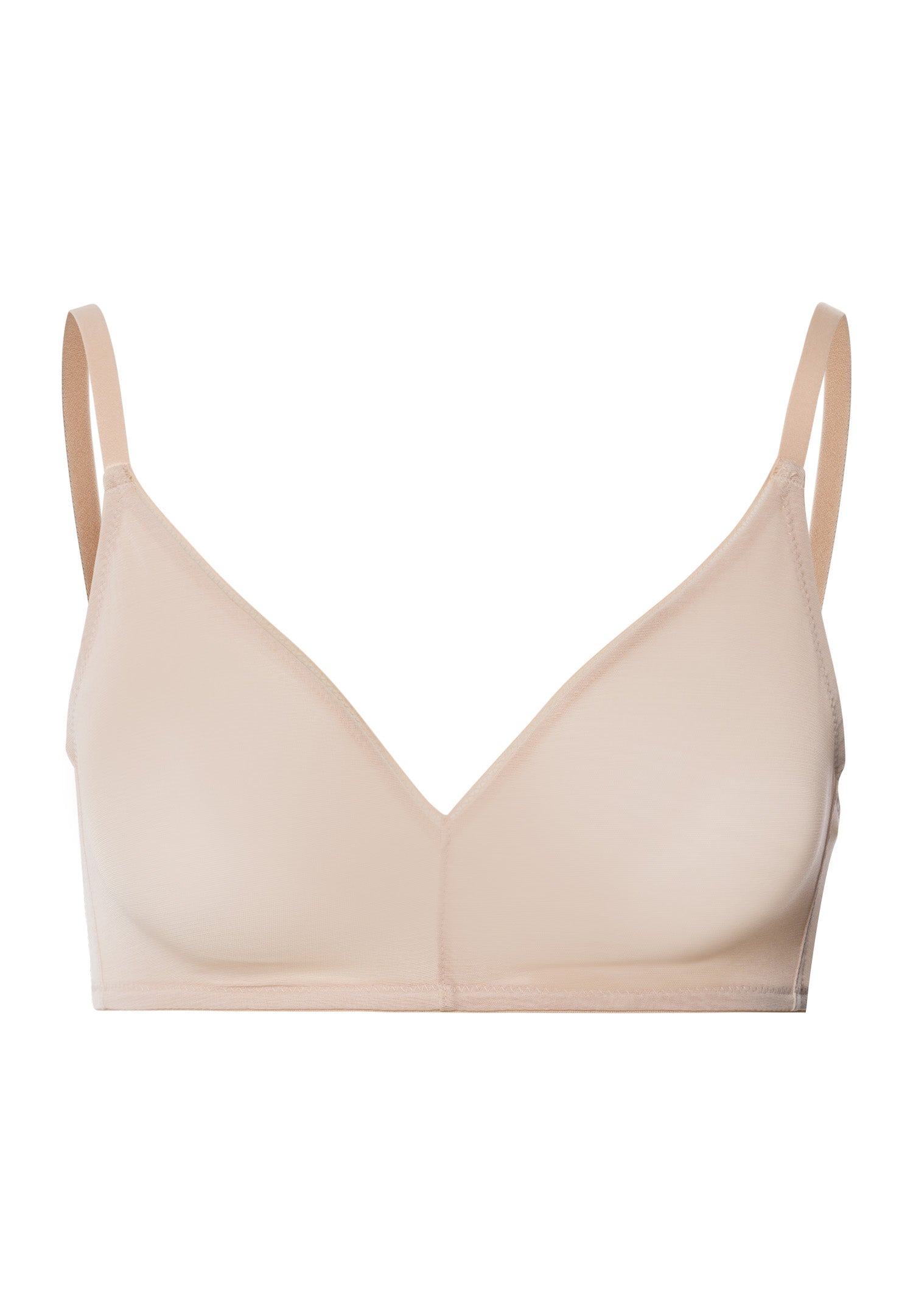 Smooth Illusion Semi-Transparent Tulle Soft Cup Bra | Beige 70842-274