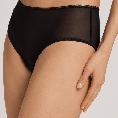 Smooth Illusion Semi-Transparent Tulle Full Briefs | Black 70845-019