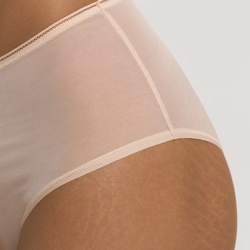 Smooth Illusion Semi-Transparent Tulle Full Briefs | Beige 70845-274