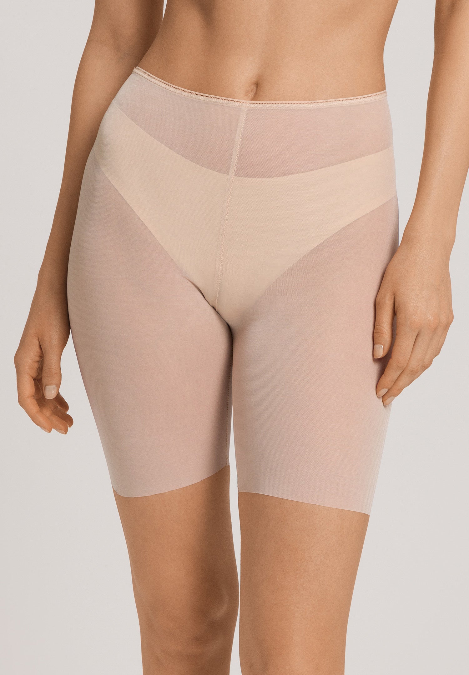 Smooth Illusion Semi-Transparent Tulle Bike Shorts | Beige 70846-274