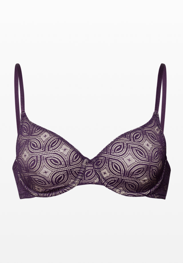 Patterned bra on a white background