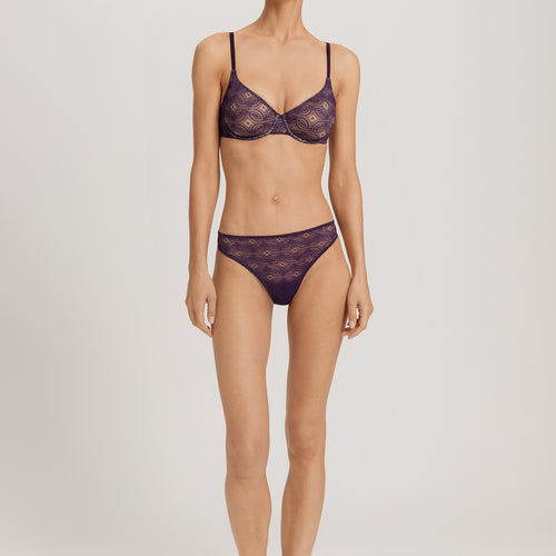 Ruby Geometric Lace Thong | Amethyst 70854-2431