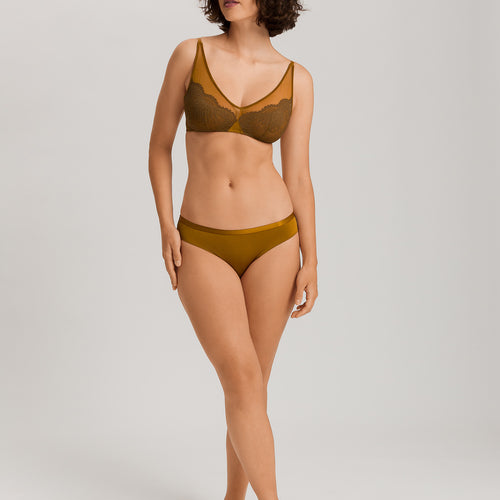 Gale Lace Accented Soft Cup Bra | Golden Cumin 70867-2803