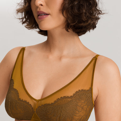 Gale Lace Accented Soft Cup Bra | Golden Cumin 70867-2803