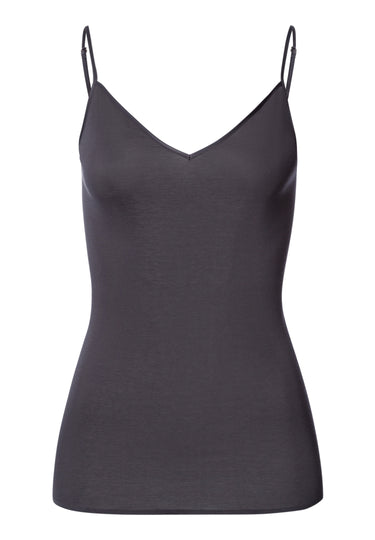 Cotton Seamless V-Neck Camisole | Black Pearl 71601-2183
