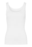 71604 Cotton Seamless Round Neck Tank - 101 White
