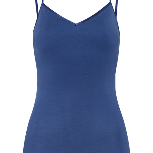 71605 Cotton Seamless Spaghetti Cami Padded - 2604 True Navy