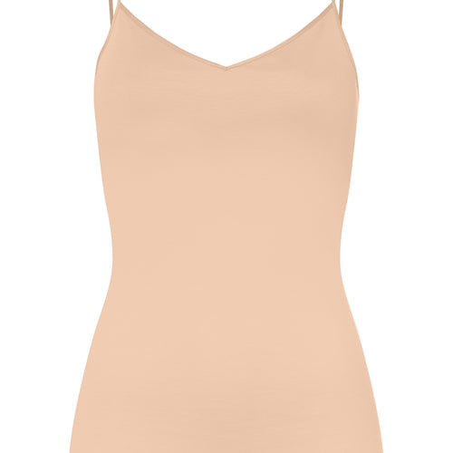 71605 Cotton Seamless Spaghetti Cami Padded - 274 Beige