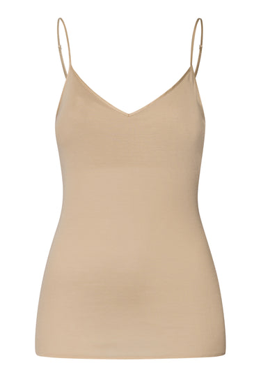 Cotton Seamless Spaghetti Cami Padded | Iced Cappuccino 71605-2846