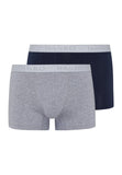 73078 Cotton Essentials Boxer Briefs 2-Pack - 2399 Lt Melange/Deep Navy