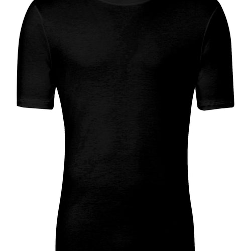 73174 Sea Island Cotton Short Sleeve Crew-Neck - 019 Black