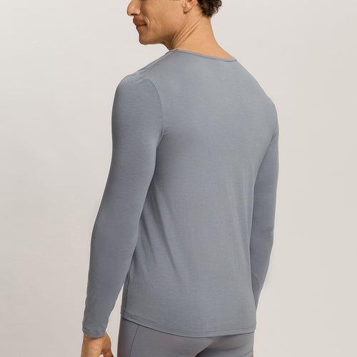 Natural Function Tencel™ And Cotton Fitted V-Neck Top | Cliff Grey 73187-2680