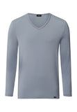 Natural Function Tencel™ And Cotton Fitted V-Neck Top | Cliff Grey 73187-2680