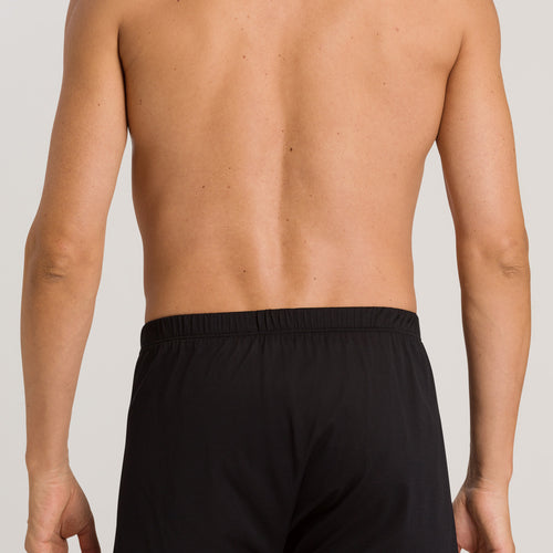 73505 Cotton Sporty Knit Boxer With Button Fly - 199 Black