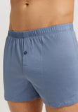 Cotton Sporty Knit Boxer With Button Fly | Dusky Aqua 73505-2586