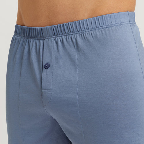 Cotton Sporty Knit Boxer With Button Fly | Dusky Aqua 73505-2586