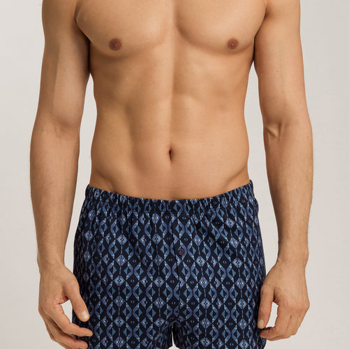 Cotton Sporty Cotton Boxers | Blue Diamonds 73506-3023