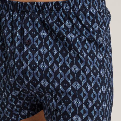 Cotton Sporty Cotton Boxers | Blue Diamonds 73506-3023