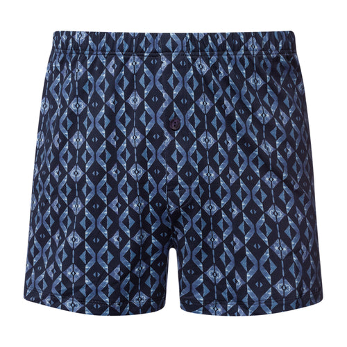 Cotton Sporty Cotton Boxers | Blue Diamonds 73506-3023