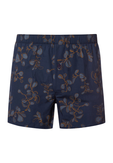 Fancy Woven Boxer | Navy Ink Leaves 74013-3033