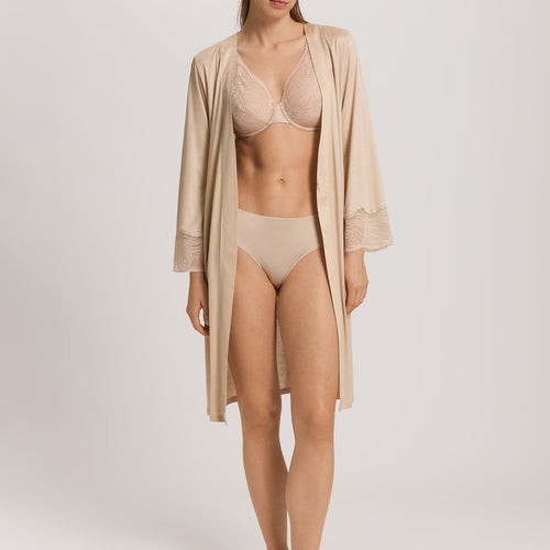 Lilith Tencel™ Lace Trim Robe | Coffee Quartz 74782-2216