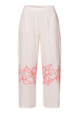 Liz Cotton Crop Pants With Embroidery | Melon Soda 74798-2337