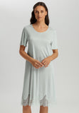 Melia Scalloped Lace Round Neck Nightgown | Ice Flow 74802-2577