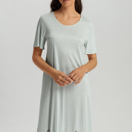 Melia Scalloped Lace Round Neck Nightgown | Ice Flow 74802-2577