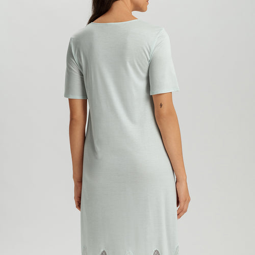 Melia Scalloped Lace Round Neck Nightgown | Ice Flow 74802-2577