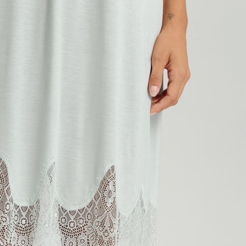 Melia Scalloped Lace Round Neck Nightgown | Ice Flow 74802-2577