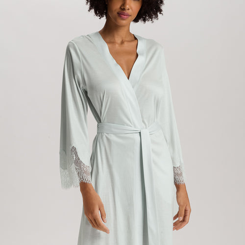 Melia Scalloped Lace Robe 100cm | Ice Flow 74804-2577