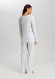 Cotton Silk V-Neck Cotton Pajama Set | White 74816-101