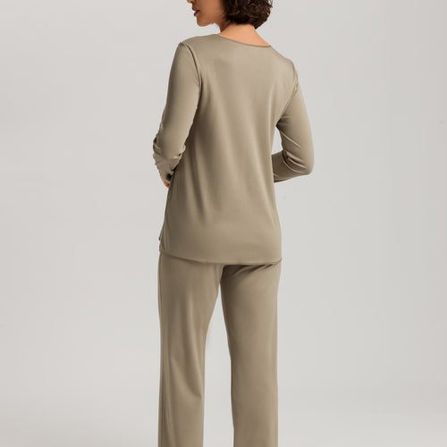 Cotton Silk V-Neck Cotton Pajama Set | Silver Sage 74816-2651