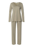 Cotton Silk V-Neck Cotton Pajama Set | Silver Sage 74816-2651