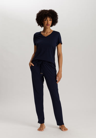Sleep And Lounge Relaxed V-Neck Top | Deep Navy 74842-1610