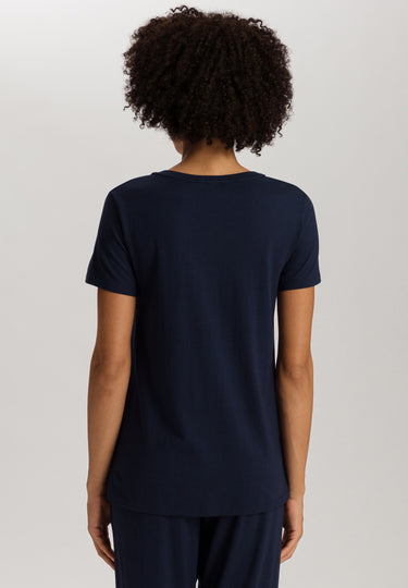Sleep And Lounge Relaxed V-Neck Top | Deep Navy 74842-1610