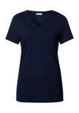 Sleep And Lounge Relaxed V-Neck Top | Deep Navy 74842-1610