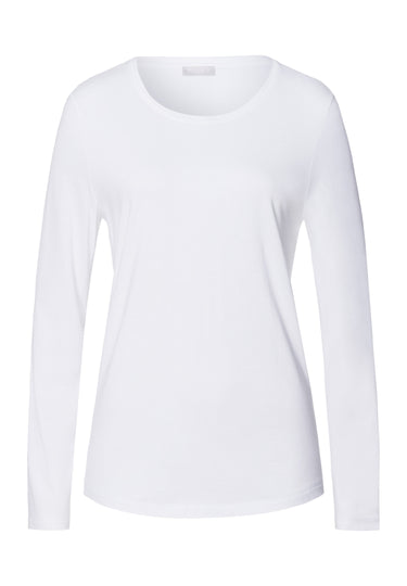 Sleep And Lounge Relaxed Round Neck Top | White 74844-101