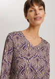 Sleep And Lounge Long Sleeve Nightgown 95cm | Amethyst Damask 74847-3049