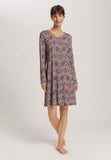 Sleep And Lounge Long Sleeve Nightgown 95cm | Amethyst Damask 74847-3049