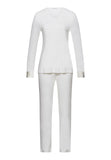 74876 Virginia Long Sleeve Pajama Set - 102 Off White