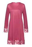 74885 Eva Long Sleeve Nightgown 95cm - 2414 Rose Wine