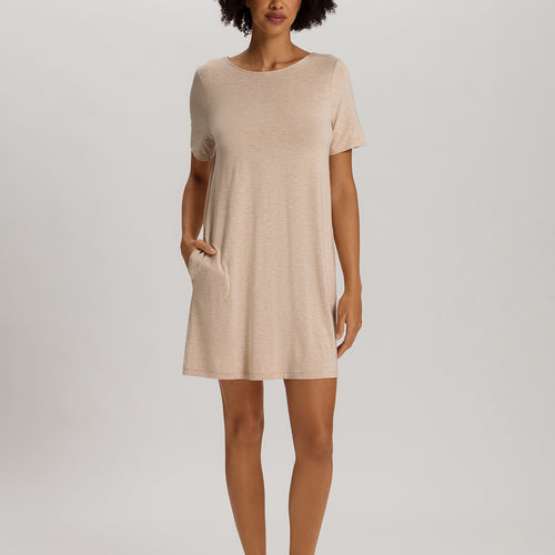 Natural Elegance Short Sleeve Nightdress 90cm | Black/Aqua 74949-3012